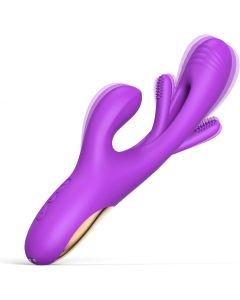 Flapping Vibrator Dildo for Women G Spot Rabbit Vibrator with 7 Modes for Clit Nipple Anal Stimulation