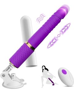 Realistic Purple Dildo Remote Control Vibrators Sex Toys for Women G Spot Anal Clitoral Stimulation with 3 Thrusting & 10 Vibrating Modes