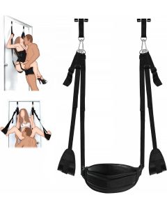 BDSM Sex Swing for Couple, Heavy Duty 360 Degree Spinning with Hanging Apparatus and Adjustable Slings Pads