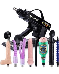 Sex Love Machine Thrusting Dildo for Women and Men 3XLR Connector Sex Machine with Masturbator for Hands-Free Play