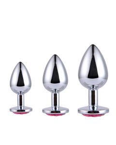 Ultra Smooth Metal Anal Butt Plug S M L Size