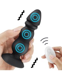 10 Speeds Butt Plug Vibrator for Male Prostate Massage Wireless Remote Control Anal Plug