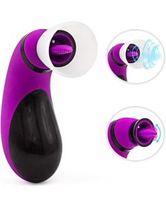 Powerful Clitorials Sucking Simulation Vibrate Toy Oral Tongue Stimulator 7 Sucking Vibration Wand  Soft    High Speed Clitorial Sucking Toy for Female
