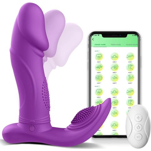 Wearable Mimic Finger Quiet Panty Vibrator with Remote, 3 Wiggling & 7 Vibration G Spot Vibrator Sex Toys for Women