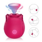 Pink Rose Shape 7 Intense Suction Sucking Vibrator 