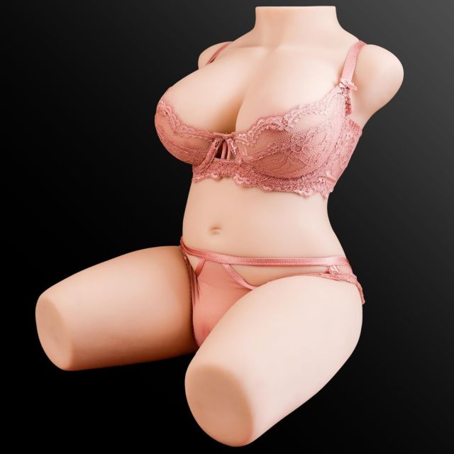 26LB Sex Doll Male Masturbator with Female Realistic Sex Torso, Pocket Pussy Ass Toy with Scaled-Down Big Boobs Vaginal and Anal 