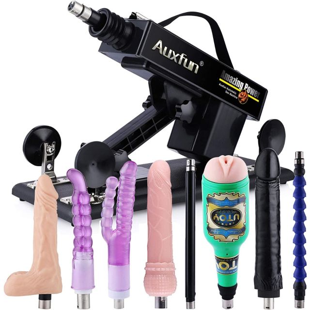 Sex Love Machine Thrusting Dildo for Women and Men 3XLR Connector Sex Machine with Masturbator for Hands-Free Play