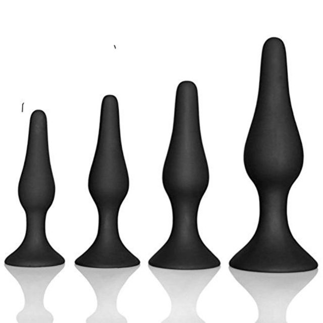 Silicone Anals Plug 4 Pcs Naughty Butt Plug Kit