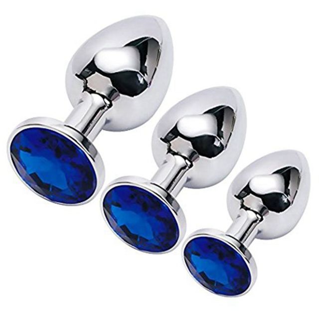 3pcs/set Fetish Stainless Steel Anal Butt Plug Fantasy Stimulation toy