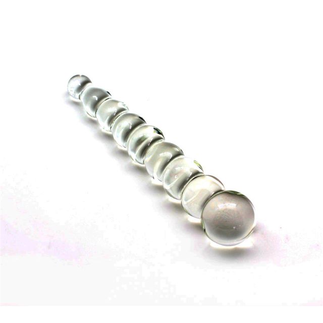 SM Crystal Glass Beads Dildo Anal Butt Plug