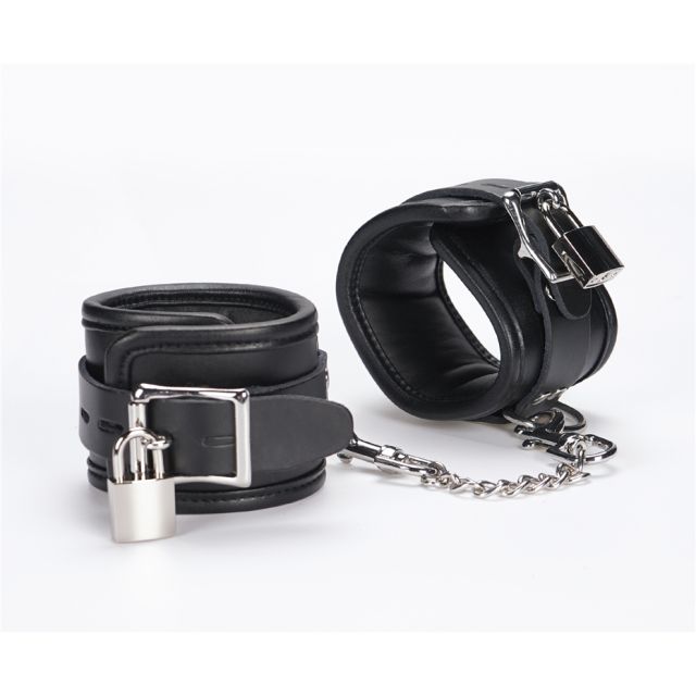 SM Bondage Thicken Real Leather Handcuffs 