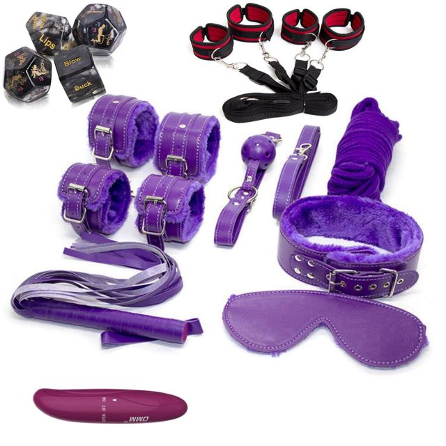 10 pcs BDSM Bondage Set Under Bed Restraint Sex Dice For Couples