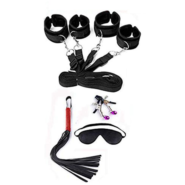 Bed Restraints Handcuffs With Harness Blindfold Whips