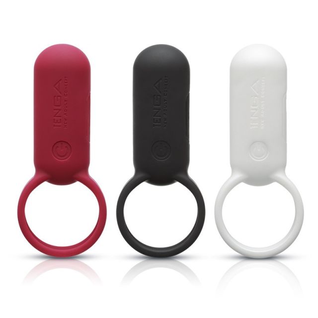 Black Carmine White USB Charging Waterproof Silent Vibration Ring