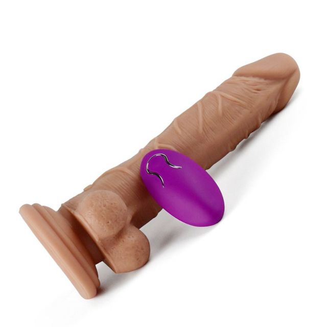 7.8 Inch Realistic Cock Vibrating Penis Dildo Remote Control with Suction Cup