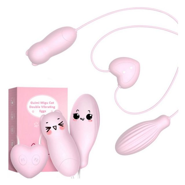 Double Vibrating Bullet Clitoral Stimulator G-spot Vibrator For Couple Play