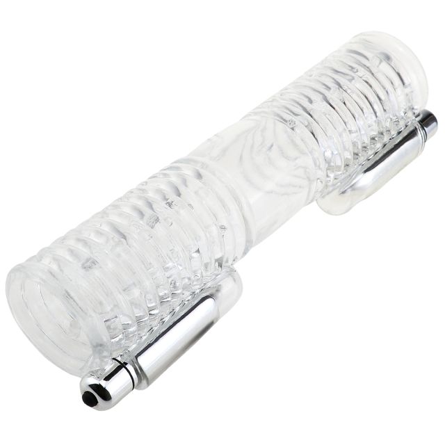 Powerful Silicone Double Side Penis Pump  Vibrator for Gay