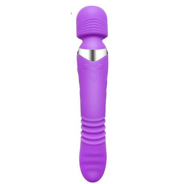Heating Stretch Dildo G Spot Vibrator with double motor 7 speeds