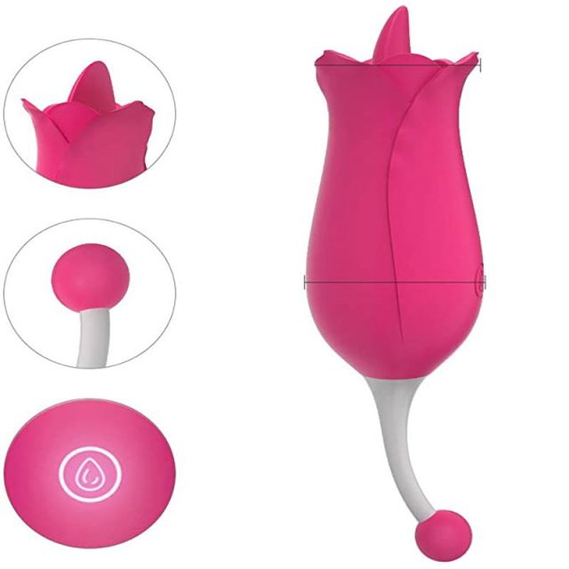 2 in 1 lick   high frequency G-spot clit vibrator-clitoral tongue stimulation vagina breast nipple massager fast orgasm adult sex toy female masturbator