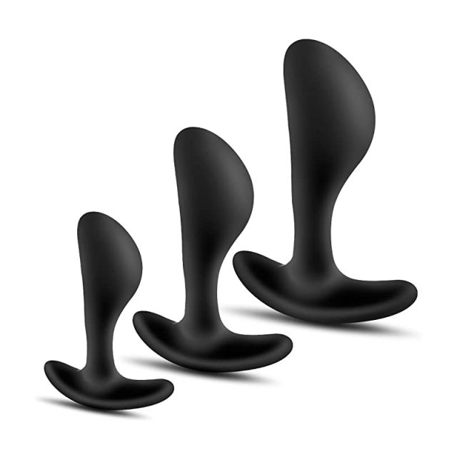 3 in 1 Prostate massager sex toy with tapered shaft flaring