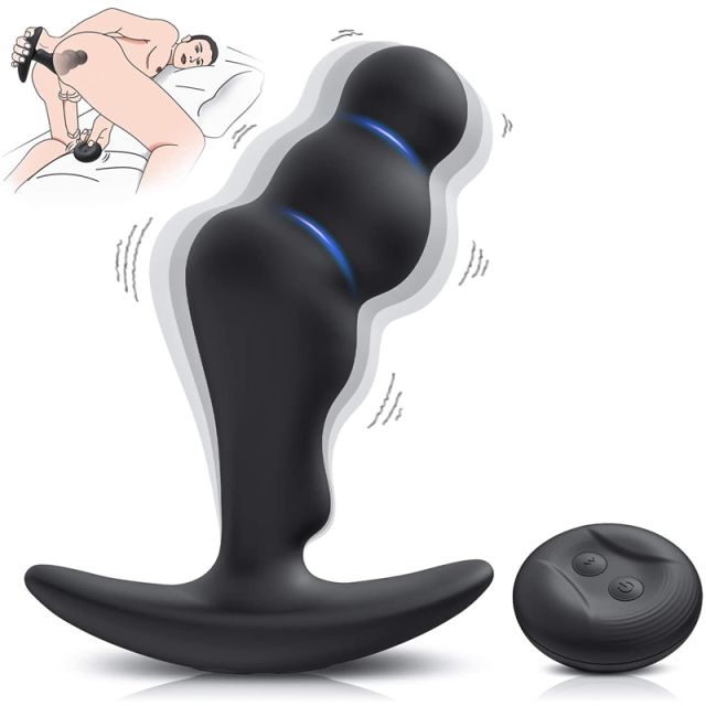 10-speed remote control waterproof and rechargeable vibrating anal bead vibrator