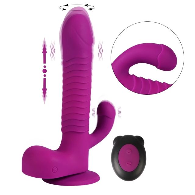 Simulation penis contraction multi-frequency remote control vibrator adult products