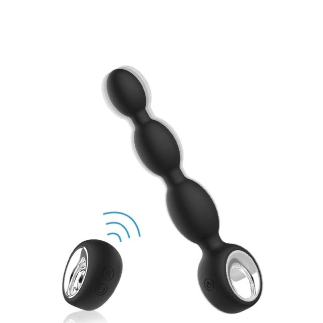 Dildo Anal Stimulation Beads Big Butt Plug Wireless Remote Control Male Vibrator
