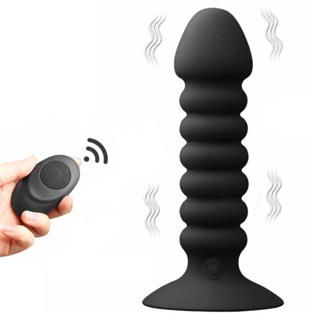 10m wireless remote control anal plug vibrator with sucker