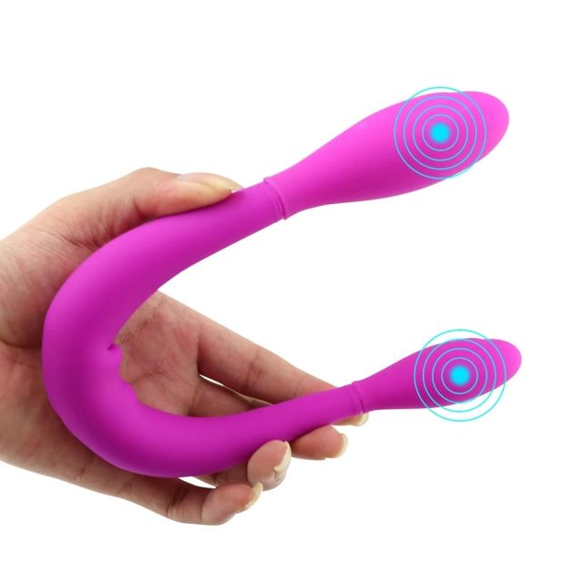 Powerful Silicone Double Head Dildo Vibrator