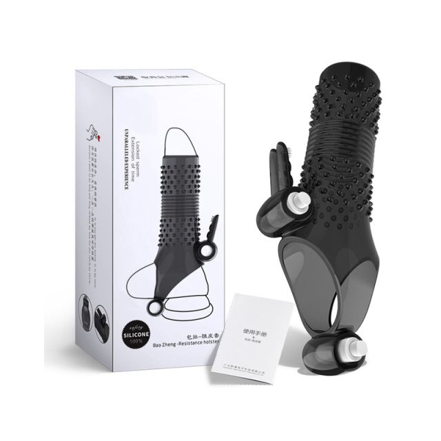 Penis Vibration Ring Delayed Ejaculation Double Penetration G-Spot Stimulator Dildo