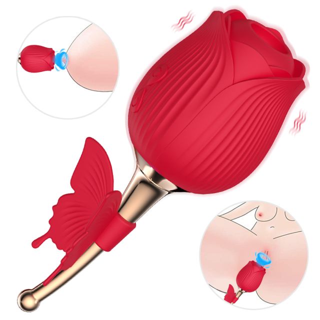 Rose vibrator multi-frequency sucking vibrating egg female masturbation device