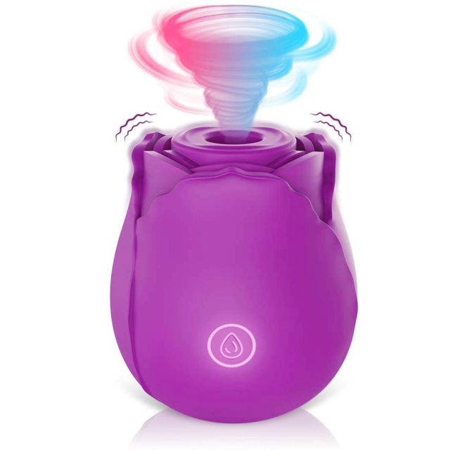 Rose Sucking Vibrator for Women with 7 Intense Suction Purple Color