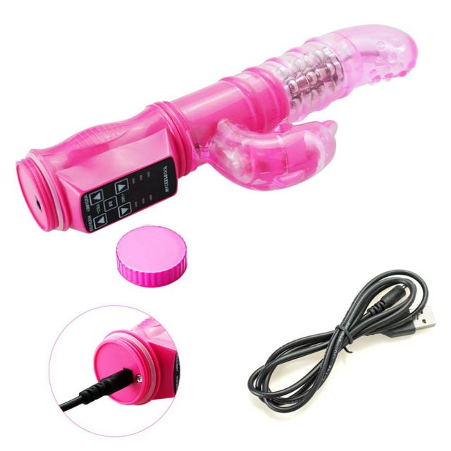 Rabbit Vibrator with 12 Speeds Rechargeable Sexy Vibrating Vibe