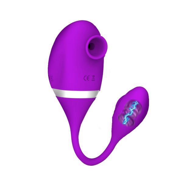 2 in 1 Sucking Licking Vibrator And Egg Vibrator For Woman