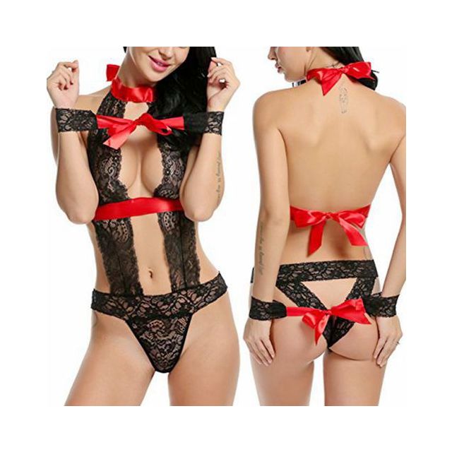 Lace Women sexy Lingerie Halter Outfits Babydoll Naughty