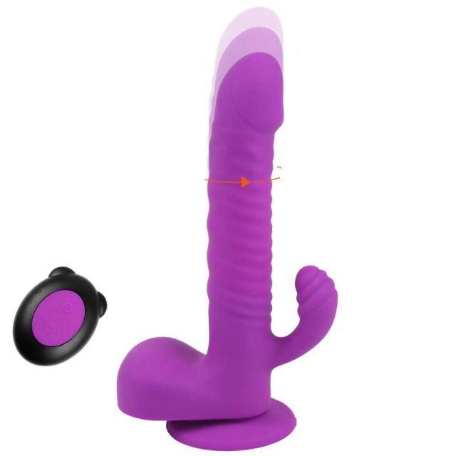 3 in 1 Rabbit Vibrator G spot Dildo Vibrator and Clitoral Anal Stimulation Dildo For Women