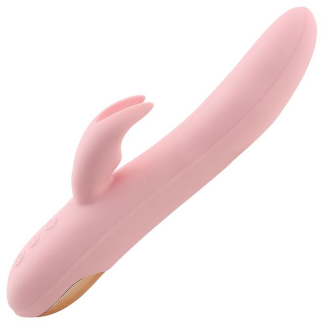 Silicone Dual Vibration Heating 7 Speeds Rotation Rabbit Vibrator