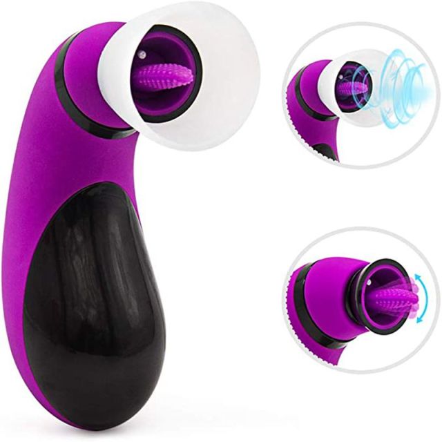 Powerful Clitorials Sucking Simulation Vibrate Toy Oral Tongue Stimulator 7 Sucking Vibration Wand Soft High Speed Clitorial Sucking Toy for Female