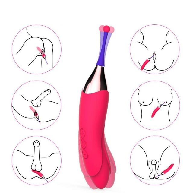 Silicone High Frequency Double-head Vibrating G Spot Vibrator 