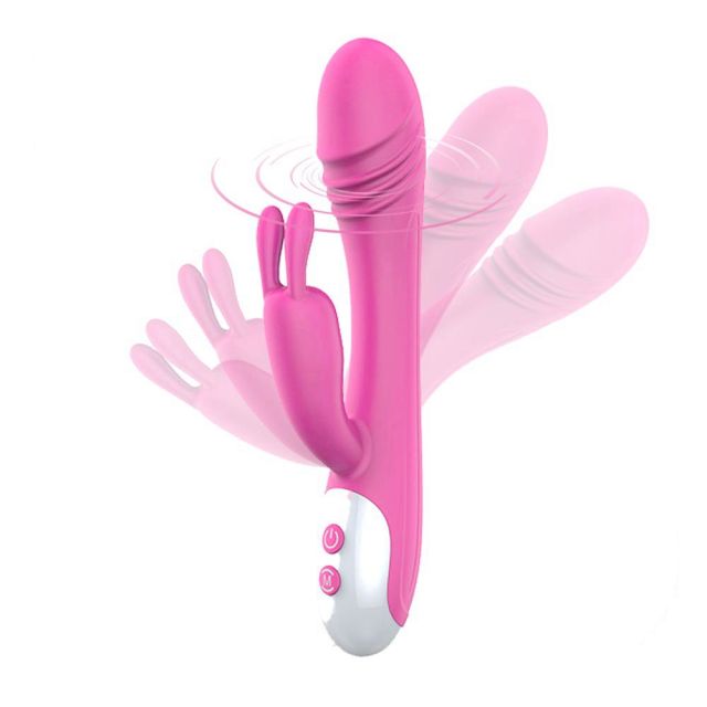 G Spot Rabbit Vibrator Realistic Dildo with Bunny Ears for Clitoris Stimulation